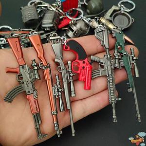 绝地求生精工小号迷你武器枪模小枪98k钥匙扣挂件空投箱礼物玩具