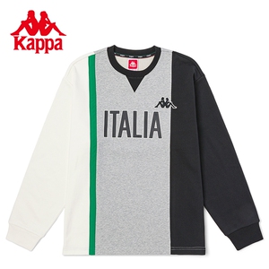 Kappa卡帕背靠背长袖T恤22秋款男运动卫衣撞色套头衫K0C52TC01