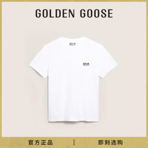 Golden Goose 男装 Star Collection 印花棉质圆领短袖休闲T恤