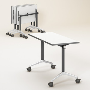 折叠会议桌培训桌椅教室课桌办公桌会议室条桌长桌双人可组合拼接
