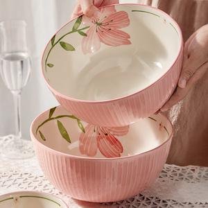 日式陶瓷汤碗家用2024新款汤面碗大号面条碗个人专用大碗泡面汤盆