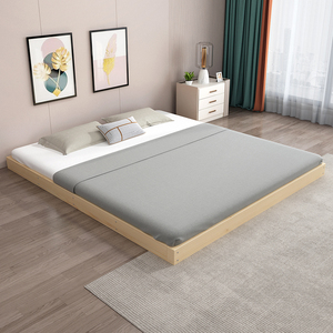 实木床板排骨架松木单人床双人床1.8米加高床垫床架榻榻米地台床