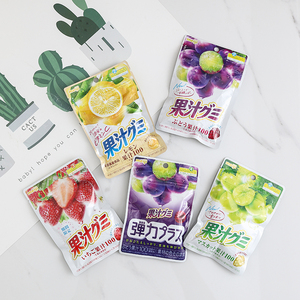 日本进口meiji明治水果果汁软糖100%QQ儿童零食橡皮糖水果维生素