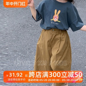 韩国童装女宝夏季短袖公主风儿童t恤薄新款女孩大童韩系半袖衣服5