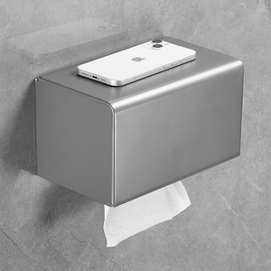 304不锈钢卫生间卷纸盒 免打孔厕所纸巾置物防水抽纸盒长方形壁挂