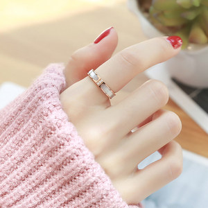 韩版贝母戒指女纯银小众设计2023新款爆款时尚个性高级冷淡风素圈
