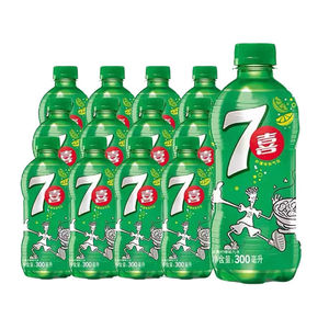 百事可乐七喜柠檬味碳酸汽水300ml×12瓶小瓶装饮料饮品饮品囤货
