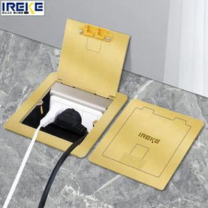 IREKE全铜防水开启式侧插多孔地插座带网络音频HDMI多媒体地插座