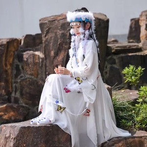 香妃同款衣服儿童还珠格格超仙女汉服演出套装蒙古族含香公主服饰