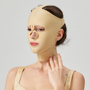 医用面罩脸部颧骨线雕V脸吸脂术后塑形面部抽脂术后加压弹力头套