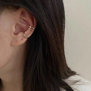 韩版无耳洞耳骨夹冷淡风小众个性设计学生耳环高级耳夹耳饰套装女