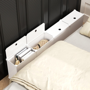 床边窄夹缝长条柜矮置物架落地床缝填充神器床尾储物收纳缝隙柜子