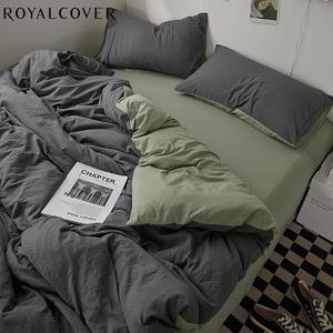 罗卡芙简约拼色四件套冬季床上三件套宿舍床单被套纯色床笠被罩床