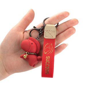 英伦小马驹钥匙扣可爱链包包挂件情侣创意个性手绳汽车链锁匙圈环