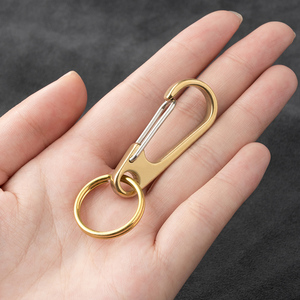 创意黄铜钥匙扣简约男士腰挂汽车链挂件个性情侣网红大气锁匙圈环