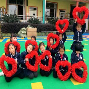 学校幼儿园运动会开幕式爱心形舞蹈舞台六一儿童节演出花环道具