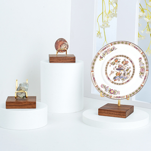 平安扣底座托盘子展示架陶瓷器工艺品圆型摆件盏碟子陈列茶饼支架