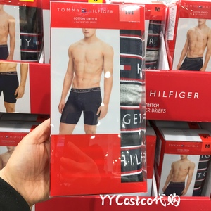 Costco开市客 TOMMY HILFIGER 汤米男士棉质舒适四角裤平角内裤