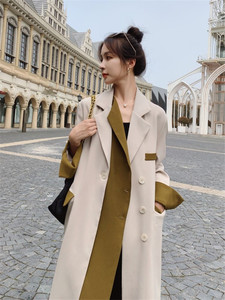 时尚风衣外套女中长款西装领气质韩版休闲今年流行高级感垂感大衣