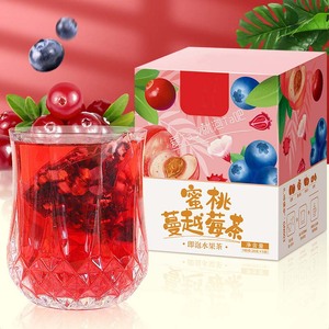 蜜桃蔓越莓茶冷泡茶冻干水果茶包花果茶冷泡茶洛神花茶玫瑰茄蓝莓
