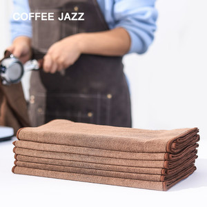 COFFEE JAZZ吧台毛巾咖啡师专用抹布吸水带挂钩咖啡机粉碗清洁布