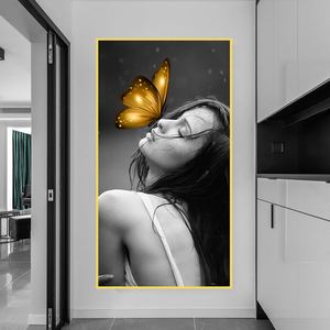 艺术美女人物3d立体贴画现代简约玄关过道壁画客厅背景墙贴纸自粘