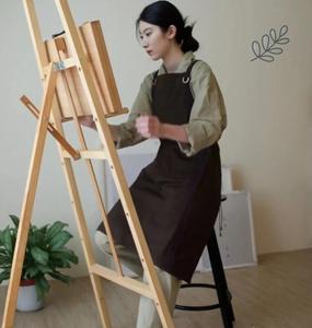 围裙画画专用女美术成人油画围兜工作服绘画防水长罩衣袖套护衣