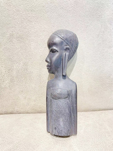 肯尼亚木雕非洲马孔德木雕人像艺术摆件乌木