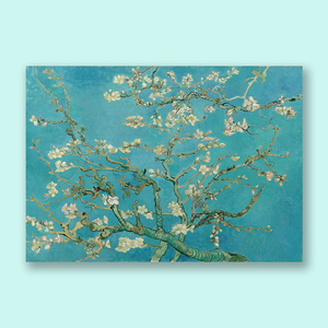 盛开的杏花Almond Blossoms梵高名画桌面装饰画报海报6送1