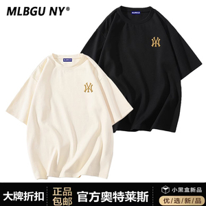 MLBGU NY短袖T恤男女情侣款夏季新款宽松潮牌流行上衣半袖
