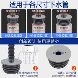 下水道防臭密封圈盖硅胶厨房防臭地漏面盆排水管墙排下水管堵口器