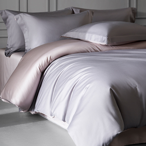高端100S长绒棉四件套纯棉全棉床单被套床笠款纯色酒店风床上用品