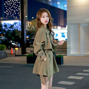 风衣外套小个子女2024新款春秋中长款韩版时尚洋气大衣高端设计感