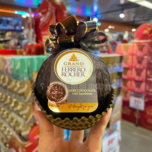 香港代购 意大利进口FERRERO费列罗巨型金莎黑巧克力球圣诞礼盒装