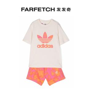 Adidas阿迪达斯童装三叶草logo短裤套装FARFETCH发发奇