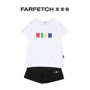 Msgm童装logo印花两件式套装FARFETCH发发奇