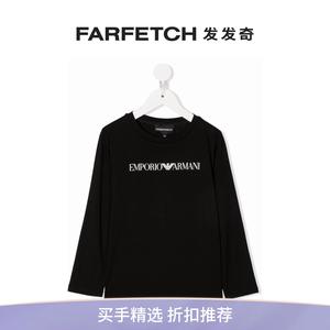 Emporio Armani阿玛尼童装logo T恤FARFETCH发发奇