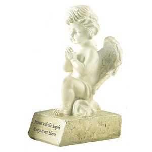 纪念祈祷可爱少女天使雕像桌面手工摆件家居客厅创意乔迁礼物美式
