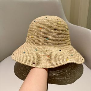 夏季手工拉菲草帽女新款大檐防晒遮阳帽防紫外线沙滩太阳帽可折叠