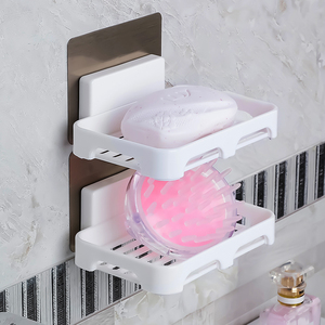 双庆家居浴室肥皂盒香皂架创意吸盘香皂盒肥皂架单层沥水皂盒皂托