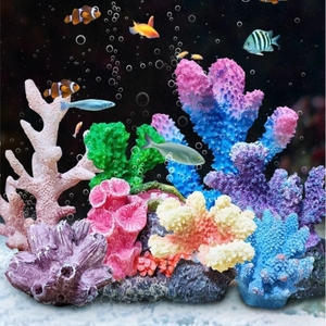 礁石珊瑚树假珊瑚珊瑚礁微景观鱼缸造景珊瑚迷你白珊瑚贝壳布景小