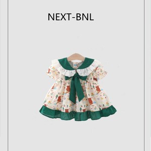 英国NEXT夏季女童洛丽塔公主裙周岁宝宝洋气连衣裙儿童礼服棉布裙
