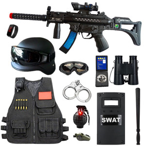 儿童小警察玩具套装黑猫警长帽子男孩特种兵户外特警装备玩具枪
