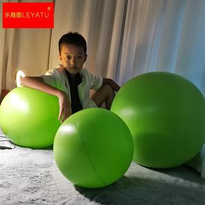 pvc充气皮球沙滩球圆球气橘色绿色哑光气球塑料球大巨型气球玩具