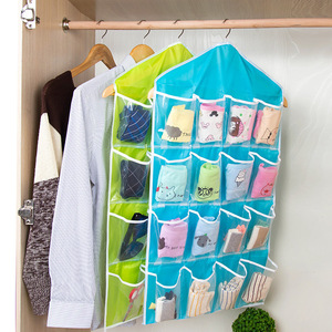 16格挂袋衣柜透明16格衣橱收纳门后内衣袜子可挂式墙壁收纳袋