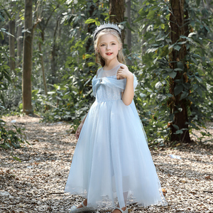 冰雪奇缘公主裙艾莎爱莎女童儿童爱沙艾沙连衣裙夏季新款原版衣服