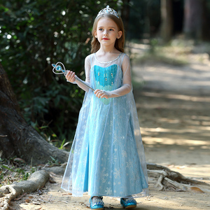 爱沙公主裙子儿童夏季女童艾沙礼服冰雪奇缘艾莎新款爱沙连衣裙