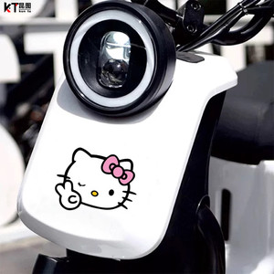 HelloKitty车贴个性可爱卡通贴画凯蒂猫KT猫汽车划痕遮挡装饰贴纸