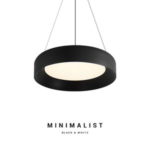 米拿 意式极简吊灯 餐厅卧室现代简约个性创意护眼全光谱圆形LED