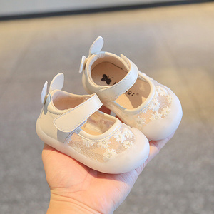24夏季新款软底学步鞋子宝宝凉鞋公主鞋布鞋1一2岁半婴儿鞋女童